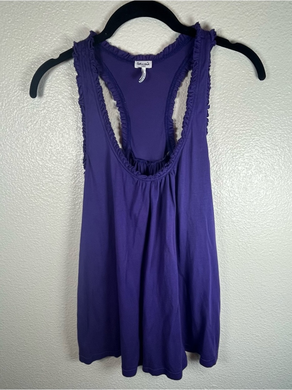 Set of 2 Splendid Scoop Neck Tank Tops in White and Purple Women’s Large - Picture 9 of 16